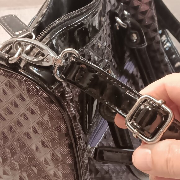 Charming Charlie textured color block 3 way handbag, shoulder bag, crossbody - Picture 12 of 15